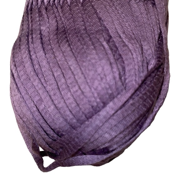 South West Trading Company Phoenix Soy Silk Worsted Tape Yarn SWTC Purple - Picture 5 of 6